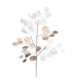 Decorative Branch - Petal Leaf - Gold/White - 70cm