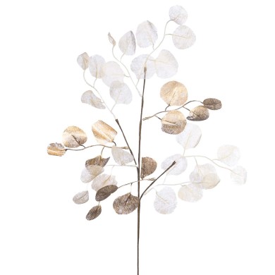 Decorative Branch - Petal Leaf - Gold/White - 70cm Decorative Branch - Petal Leaf - Gold/White - 70cm