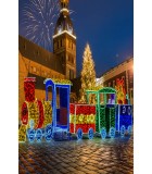 Outdoor 3D Christmas LED Decoration - Train - Multicolor - 8x1xH2M IP65