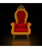 Χριστουγεννιάτικη Διακόσμηση Εξωτερικού Χώρου με LED - Καρέκλα Άγιου Βασίλη - Κόκκινο - 1,20xΥ2,10M IP67