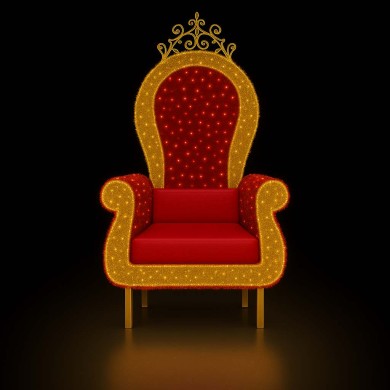 Χριστουγεννιάτικη Διακόσμηση Εξωτερικού Χώρου με LED - Καρέκλα Άγιου Βασίλη - Κόκκινο - 1,20xΥ2,10M IP67