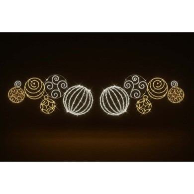 Χριστουγεννιάτικη Κρεμαστή διακόσμηση LED εξωτερικού χώρου - Στολίδια - Λευκό - 3,4xΥ1,2M IP67