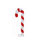 Small 3D Led Candy Cane Decoration - Red/White - 60X20X150Cm