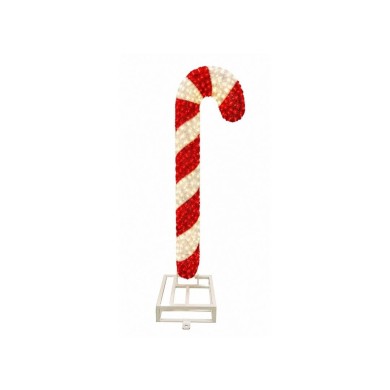 Small Led Candy Cane Decoration - Red/White - 40X10X120Cm Small Led Candy Cane Decoration - Red/White - 40X10X120Cm