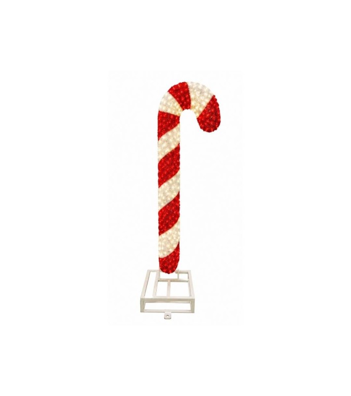 Small Led Candy Cane Decoration - Red/White - 40X10X120Cm Small Led Candy Cane Decoration - Red/White - 40X10X120Cm