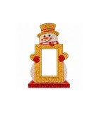 Snowman 3D Photo Frame Led - Gold/White - 193X33X305Cm Snowman 3D Photo Frame Led - Gold/White - 193X33X305Cm