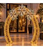 3D Snowflake Arch Led - Gold/White - 320X25X300Cm 3D Snowflake Arch Led - Gold/White - 320X25X300Cm