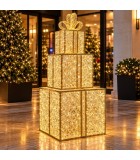 3D Διακοσμητικο Δωρο Led - Χρυσο/Θερμο Λευκο - 100X100X250 Εκ. 3D Διακοσμητικο Δωρο Led - Χρυσο/Θερμο Λευκο - 100X100X250 Εκ.