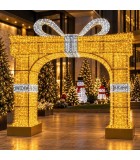 Gift 3D Box Arch Led - Gold/Warm White - 260X100X300Cm