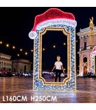 Santa Hat 3D Photo Frame Led - Red/White/Warm White - 160X250Cm Santa Hat 3D Photo Frame Led - Red/White/Warm White - 160X250Cm