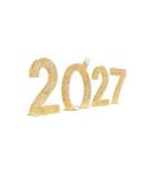 Interchangeable 3D Year Numbers Led 2027/2028 - Gold/Warm White - 500X30X200Cm