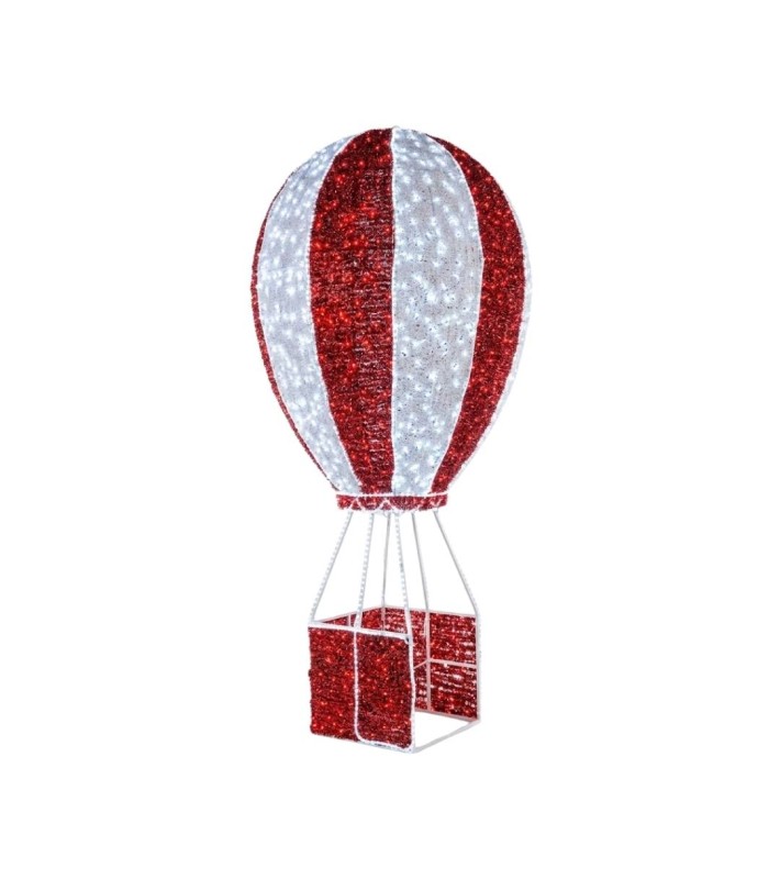 Giant 3D Hot Air Balloon Photo Spot Led - Red/White/Warm White - 160X160X300Cm Giant 3D Hot Air Balloon Photo Spot Led - Red/White/Warm White - 160X160X300Cm