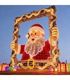 Giant Santa Photo Frame Led - Red/White/Warm White - 400X80X400Cm Giant Santa Photo Frame Led - Red/White/Warm White - 400X80X400Cm