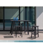 Σετ Μπαρ Εξωτερικού Χώρου - Skipper - Μαύρο Καρέκλες και τραπέζια μπάρ