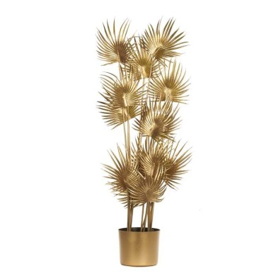 Decorative Palm Leaves in pot - Gold - 85cm