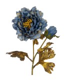 Decorative Flower - Magnolia - Blue/Gold - 59cm Decorative Flower - Magnolia - Blue/Gold - 59cm