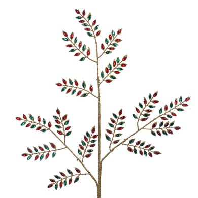 Decorative Branch - Jewel - Red/Green/Gold - 76cm Decorative Branch - Jewel - Red/Green/Gold - 76cm