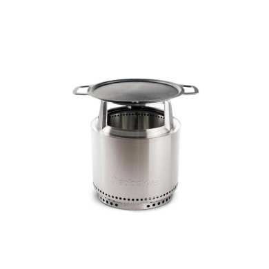Plancha with Adapter Solo Stove for Bonfire - Stainless Steel & Cast Iron - Ø47.6 cm