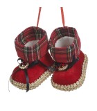 Ornament Boots - Scotish - Red/Green - 33cm