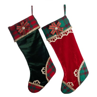 Decorative Stocking Sock - Red/Green - 54cm Decorative Stocking Sock - Red/Green - 54cm