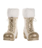 Decorative Boots Set - Santa - Gold - 38cm (2 pcs)