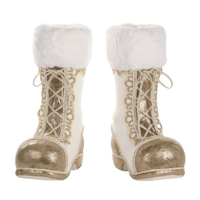 Decorative Boots Set - Santa - Gold - 38cm (2 pcs) Decorative Boots Set - Santa - Gold - 38cm (2 pcs)