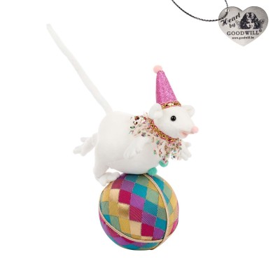 Decorative Mouse on ball- Circus - Multicolor - 28cm