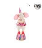 Decorative Elephant - Circus - Grey/Pink - 72cm