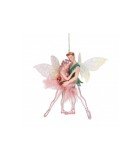 Lily Pond Fairy Couple Ornament - Green/Pink - 14Cm Lily Pond Fairy Couple Ornament - Green/Pink - 14Cm
