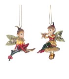 Ornament Elf - Green/Red - 8cm (assorted designs)