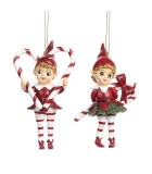 Ornament Elf - Red/White - 11cm (assorted designs)