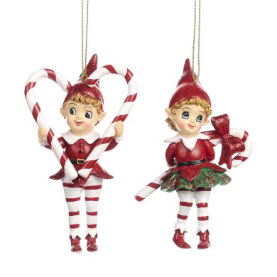 Ornament Elf - Red/White - 11cm (assorted designs)