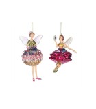 Jewel Sequin Flower Fairy Orn. (2 Ass) - Pink/Green - 14Cm Jewel Sequin Flower Fairy Orn. (2 Ass) - Pink/Green - 14Cm