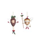 Acorn & Pinecone Fairy Ornament (2 Ass) - Brown - 14Cm Acorn & Pinecone Fairy Ornament (2 Ass) - Brown - 14Cm