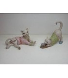Decorative  Cat - Pink/Green 20.9CM (2 DESIGNS)
