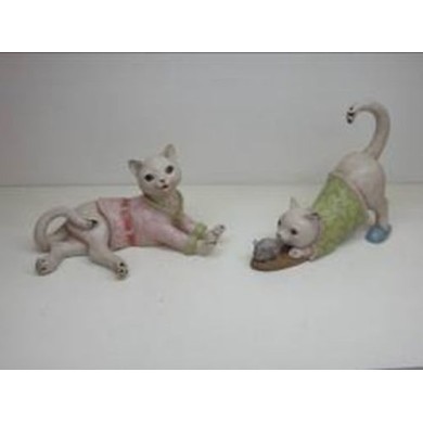 Decorative  Cat - Pink/Green 20.9CM (2 DESIGNS)