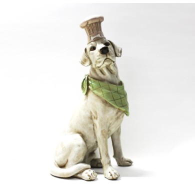 Decorative  Dog  Chef - Green - 30.8CM