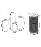 Flower Pot Set - Orchidea - Beige