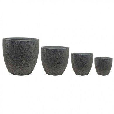 Flower Pot Set - Dahlia - Grey