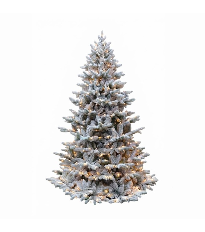 Christmas tree with snow FROST with light Christmas tree with snow FROST with light