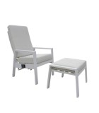 Outdoor Reclining Armchair - Jakarta - White - Chairs/Footstools/Coffee Table Armchairs and Lounge armchairs
