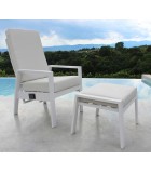 Outdoor Reclining Armchair - Jakarta - White - Chairs/Footstools/Coffee Table Armchairs and Lounge armchairs