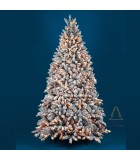 Christmas Tree with Lights - Flock Deluxe - Smart  Adapter - White pre-lit trees
