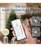 Christmas Tree with Lights - Flock Deluxe - Smart  Adapter - White pre-lit trees