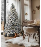 Christmas Tree with Lights - Flock Deluxe - Smart  Adapter - White pre-lit trees