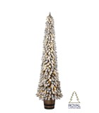 Potted Christmas Tree with Lights/Snow - Flock - Smart Adapter