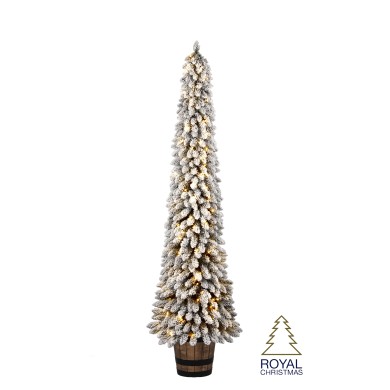 Potted Christmas Tree with Lights/Snow - Flock - Smart Adapter Potted Christmas Tree with Lights/Snow - Flock - Smart Adapter