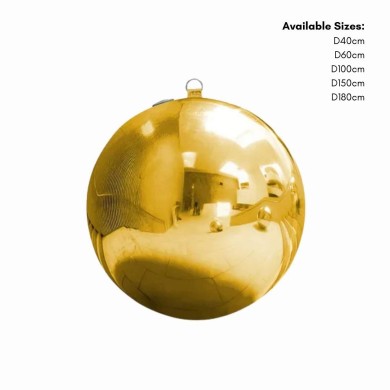 Inflatable Ornament Ball - Mirror - Gold Inflatable Ornament Ball - Mirror - Gold