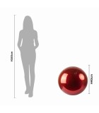 Inflatable Ornament Ball - Mirror - Red