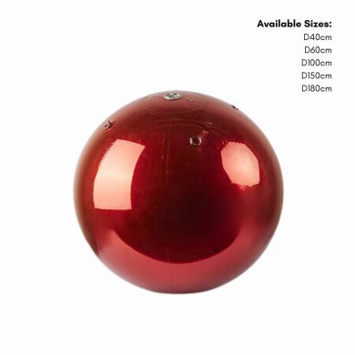 Inflatable Ornament Ball - Mirror - Red Inflatable Ornament Ball - Mirror - Red